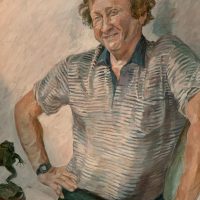 Aaron Grossman, 34"x26", gold metal frame