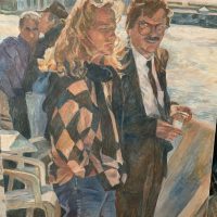 Couple on the Water, 29"x39"