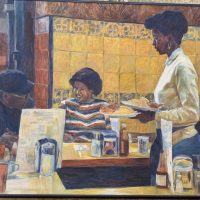 Diners Dining, 29"x35"