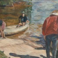 Canoeing, 24"x36"