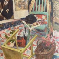 Aqua Chair, 34"x28", wood frame