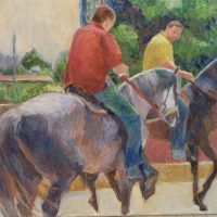 Guys and Horses, 18"x26"