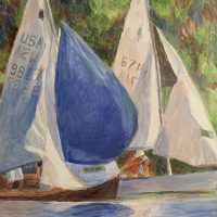 Two Sailboats, 16"x20"