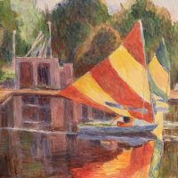 Striped Sails, 16"x20"