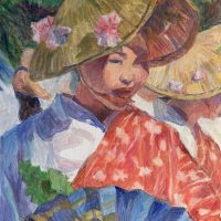 Straw and Flower Hat I, 22"x15"